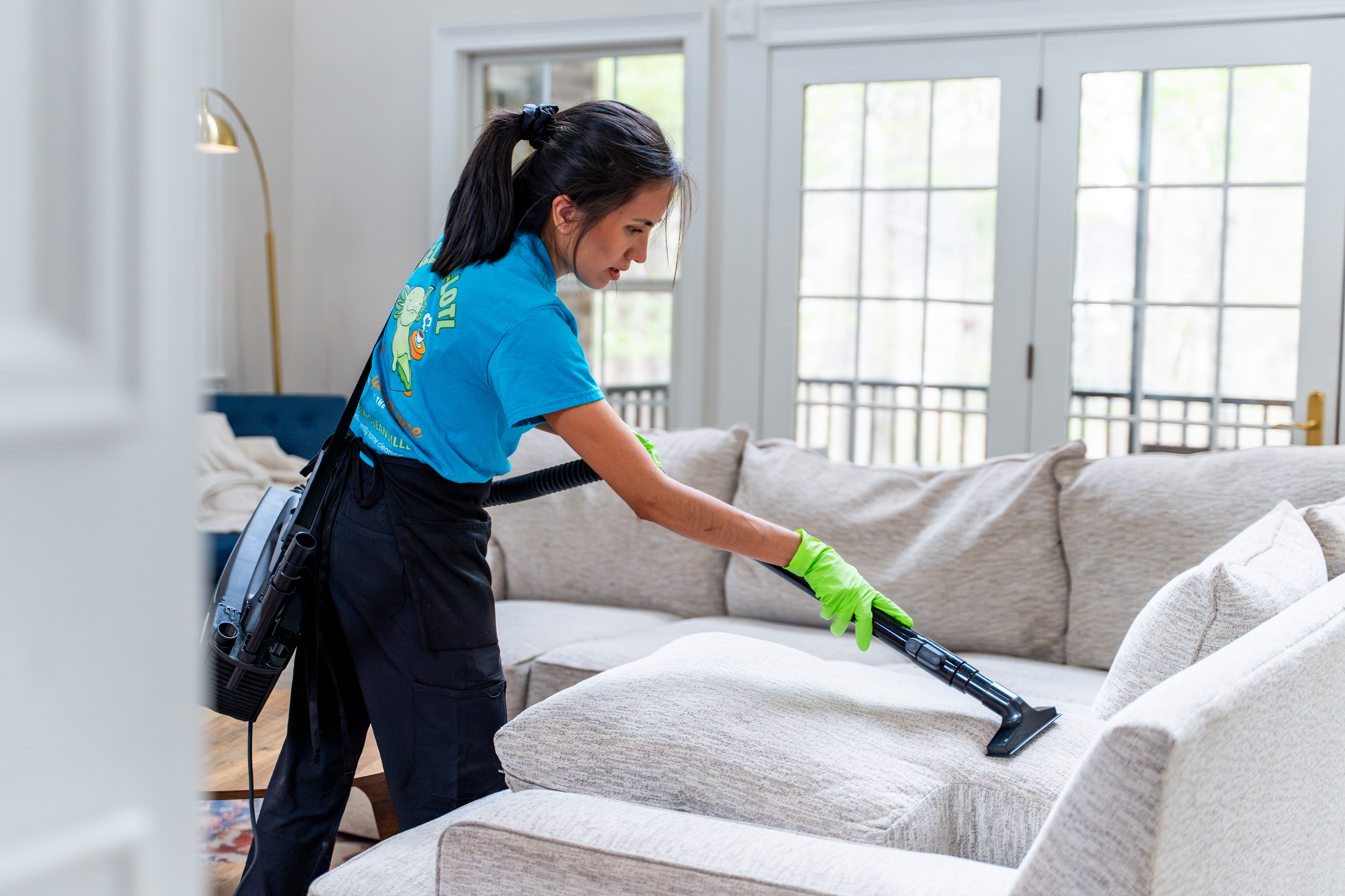 Green Cleanville team member cleaning